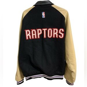 Vintage 2000’s Toronto Raptors Nike NBA Leather & Wool Double Sided Jacket XXL